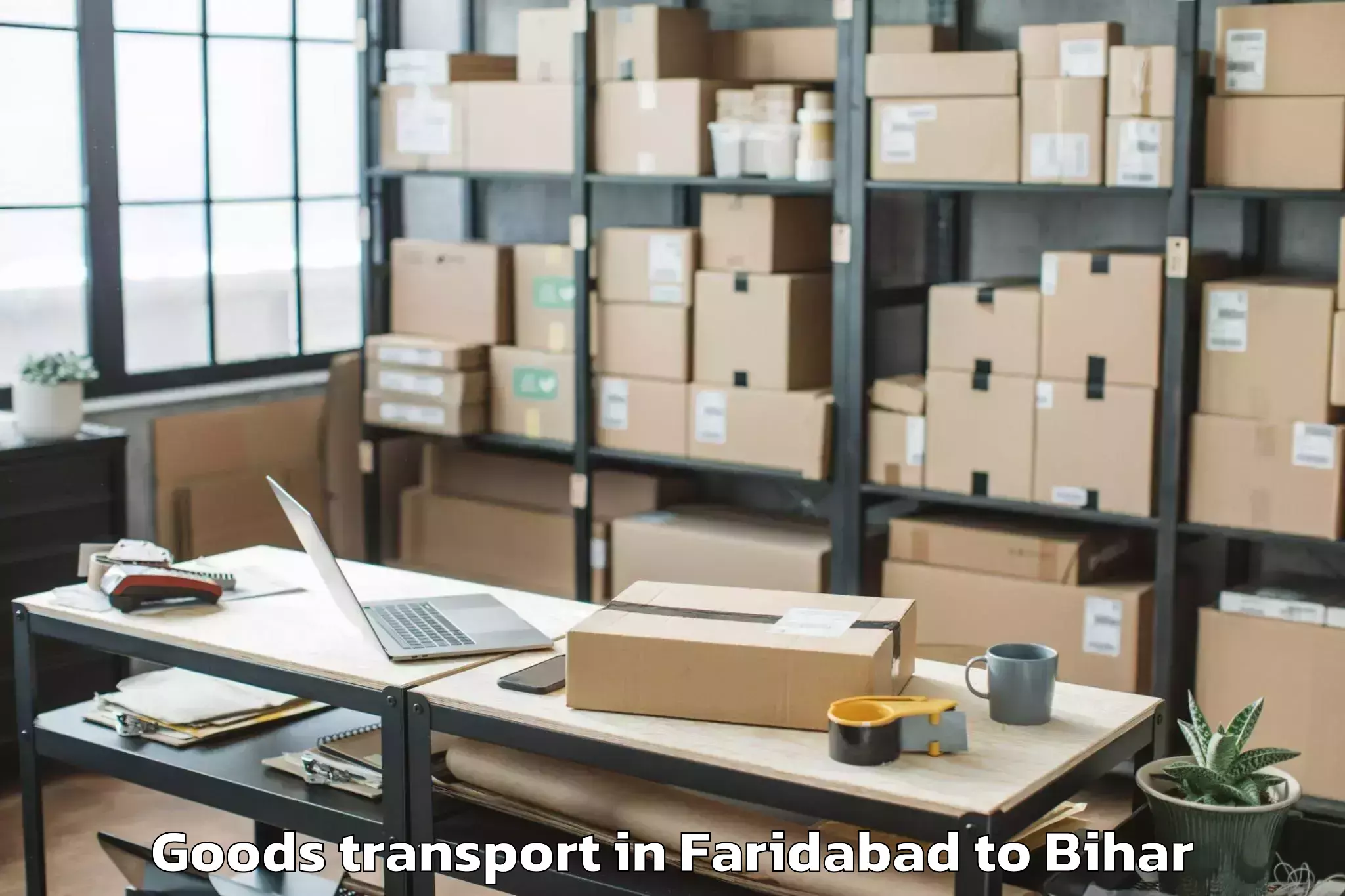 Faridabad to Bithan Goods Transport Booking